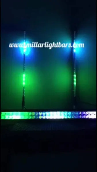 24" DOUBLE ROW STACK/CHASE RGB LIGHT BAR - MILLAR LIGHT BARS - FX WHIPS, LLC