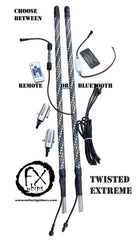 TWISTED EXTREMES - PAIRS - MILLAR LIGHT BARS - FX WHIPS, LLC