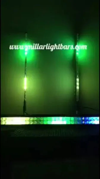 52" DOUBLE ROW STACK/CHASE RGB LIGHT BAR - MILLAR LIGHT BARS - FX WHIPS, LLC
